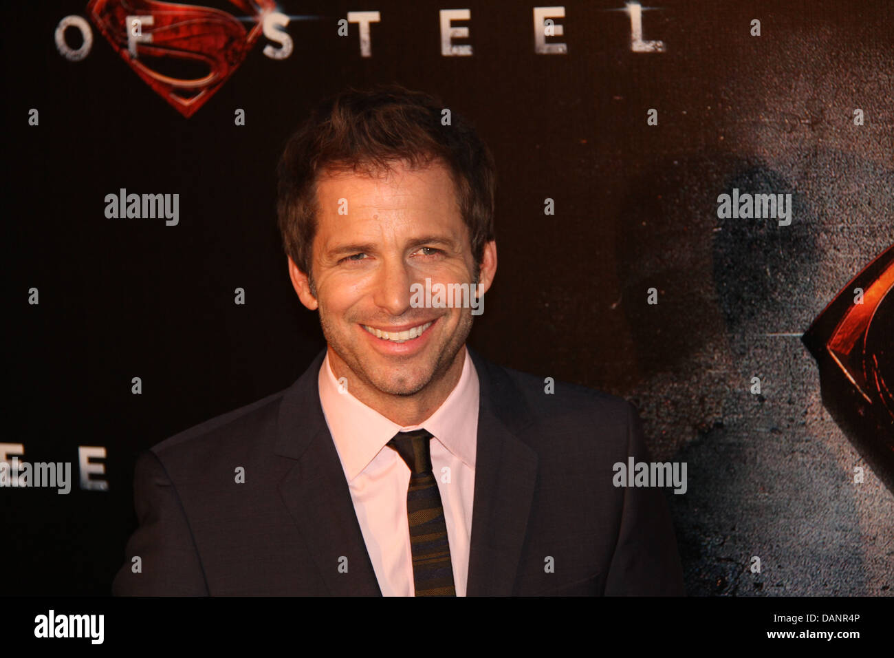 Director Zack Snyder arriving on the red carpet for the Australian premiere of Man of Steel. Stock Photo