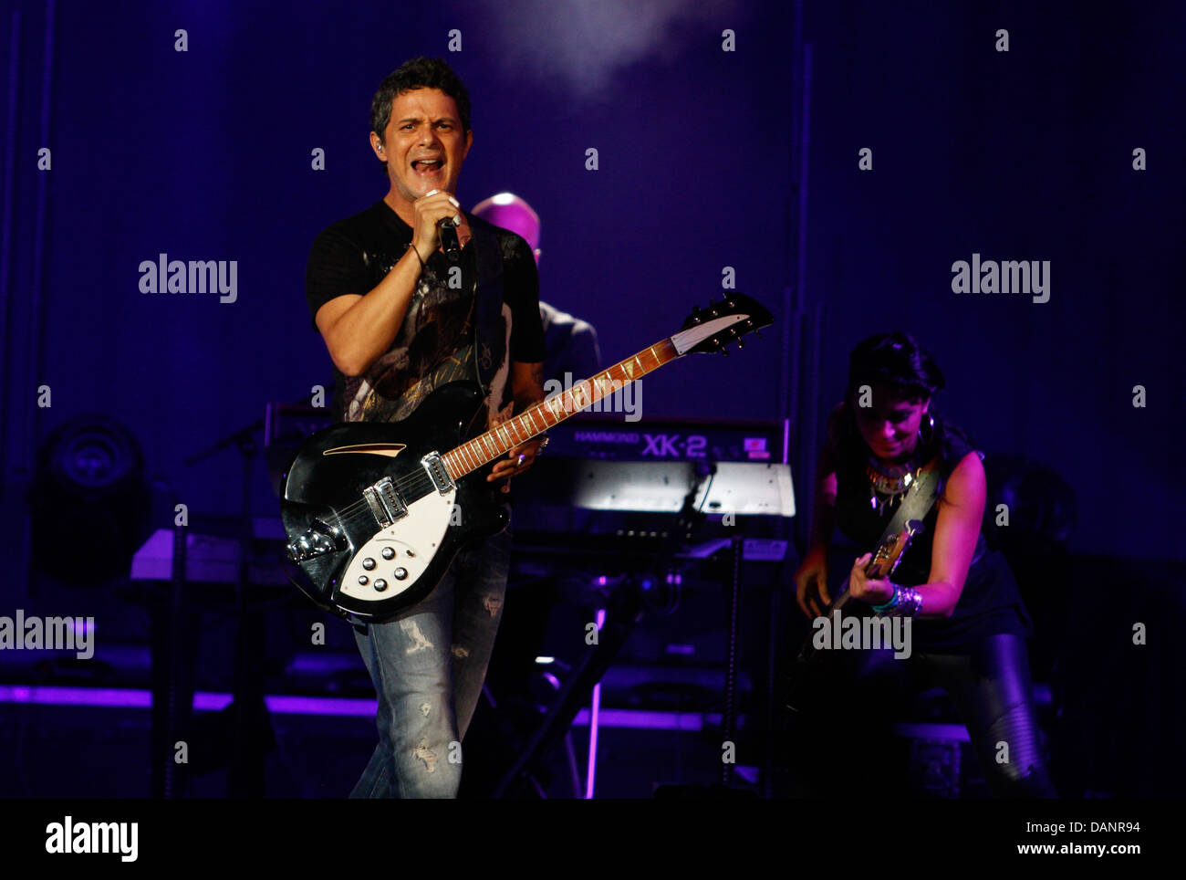 Spain´s singer and composer Alejandro Sanz performs live in Palma de Mallorca, on the Spanish island Stock Photo