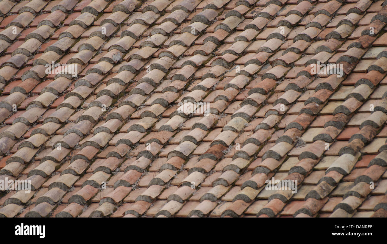 Terracotta roof tiles, Amalfi Coast, Italy Stock Photo Alamy