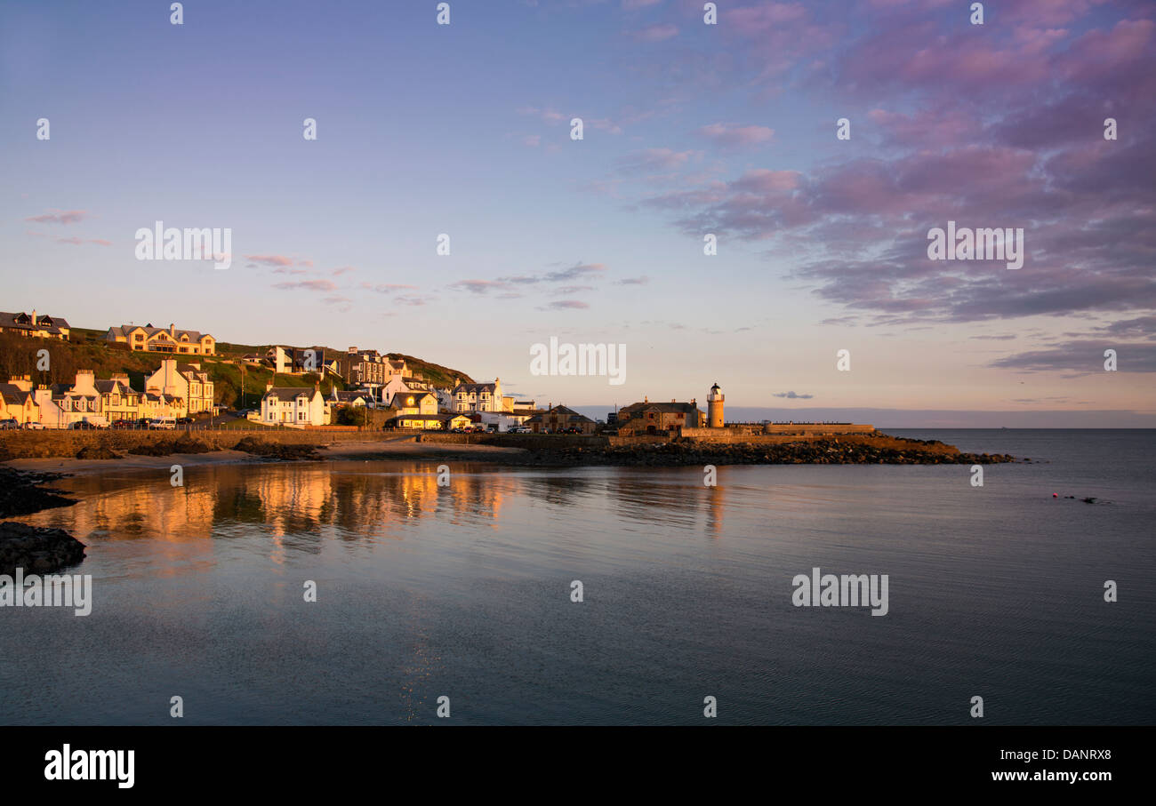 Sunset over Portpatrick, Dumfries and Galloway, Scotland Stock Photo