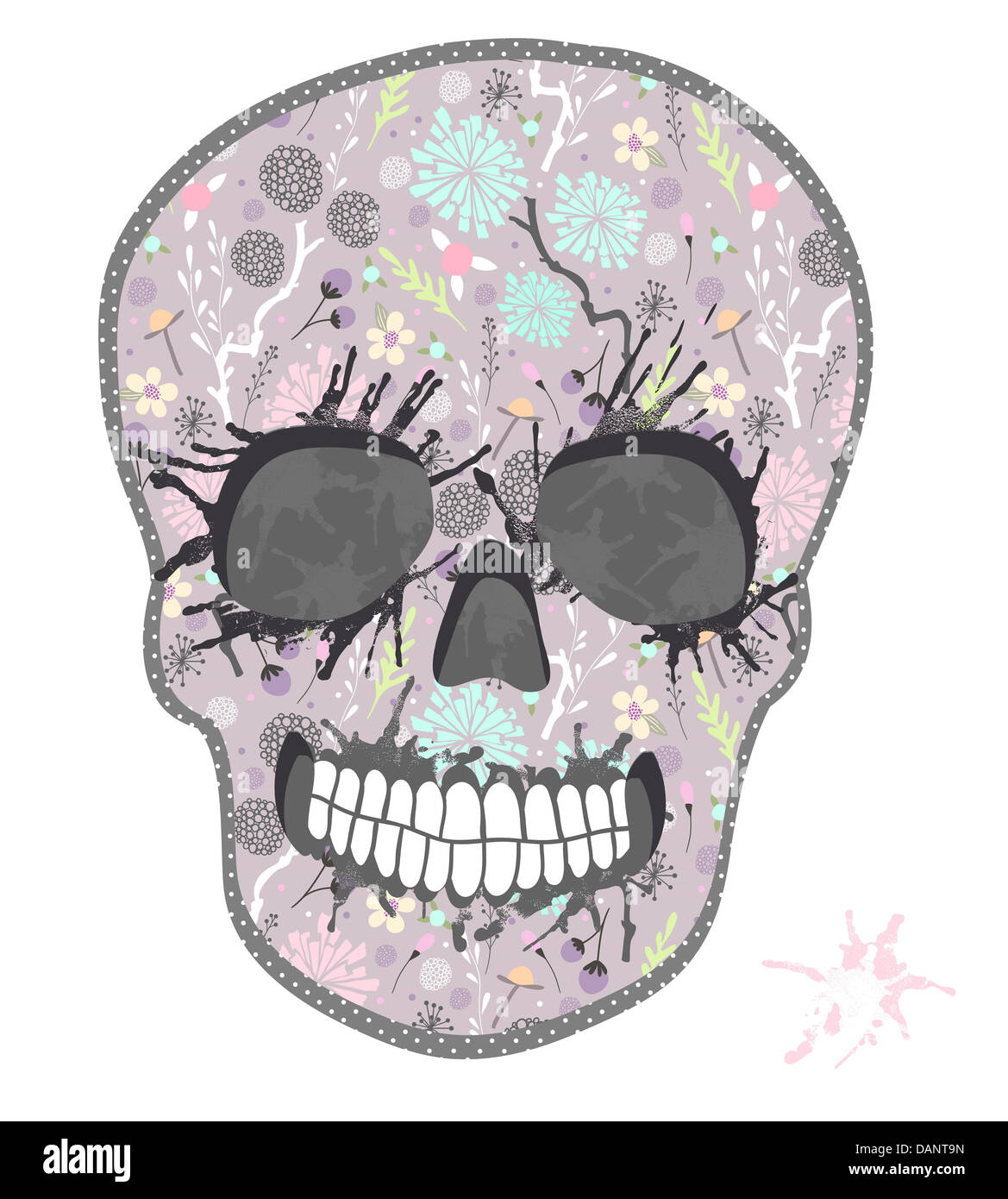 Floral skull hi-res stock photography and images - Alamy
