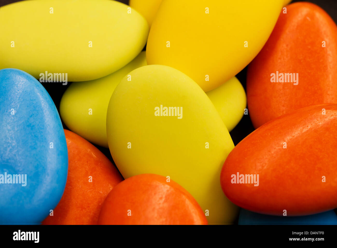 colorful sweets (black background) Stock Photo