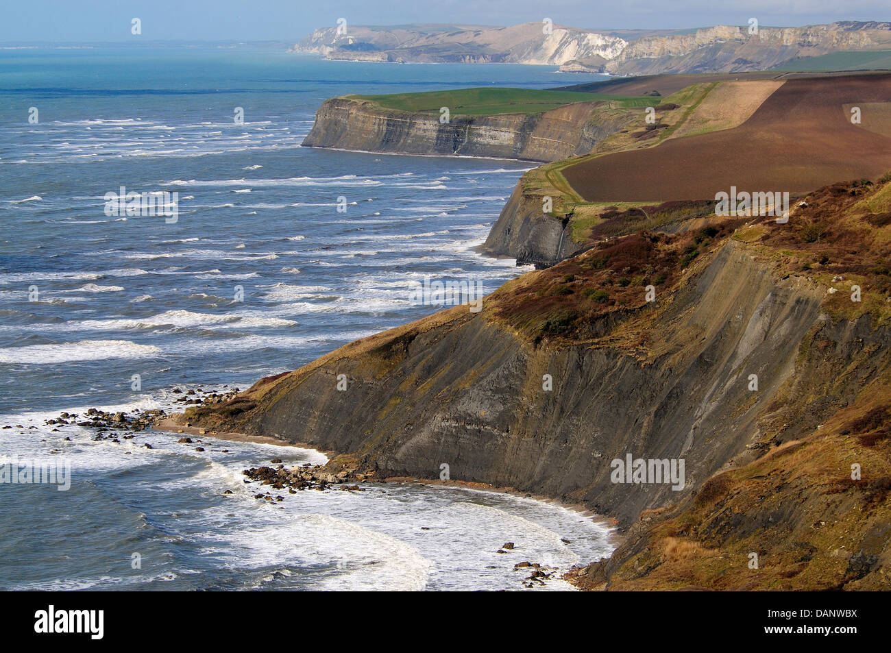 A view of Chapman's Pool and the Jurassic Coast Dorset UK Stock Photo