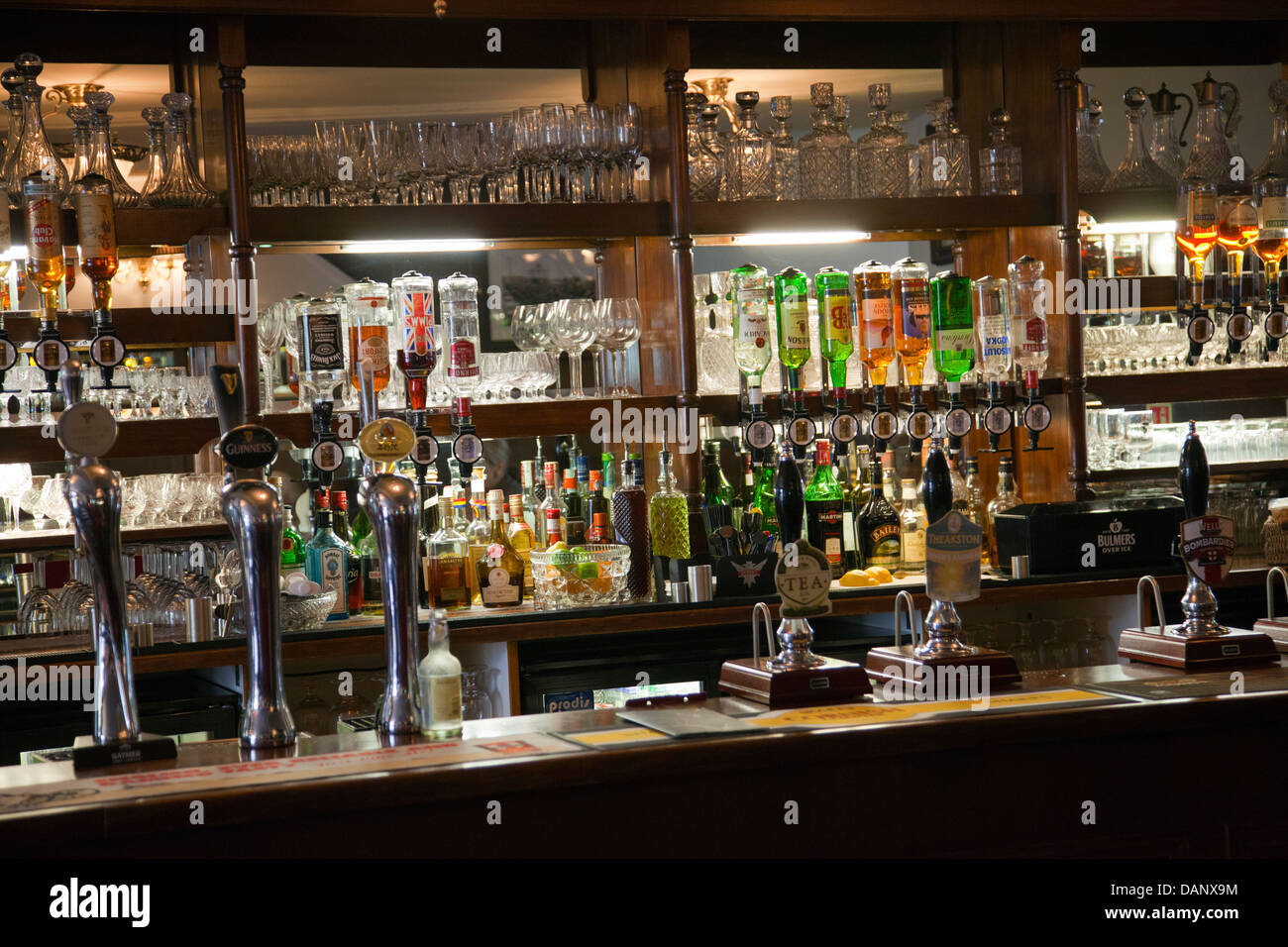 Pullman Pub Interior in Folkestone Town Centre - Kent - UK Stock Photo