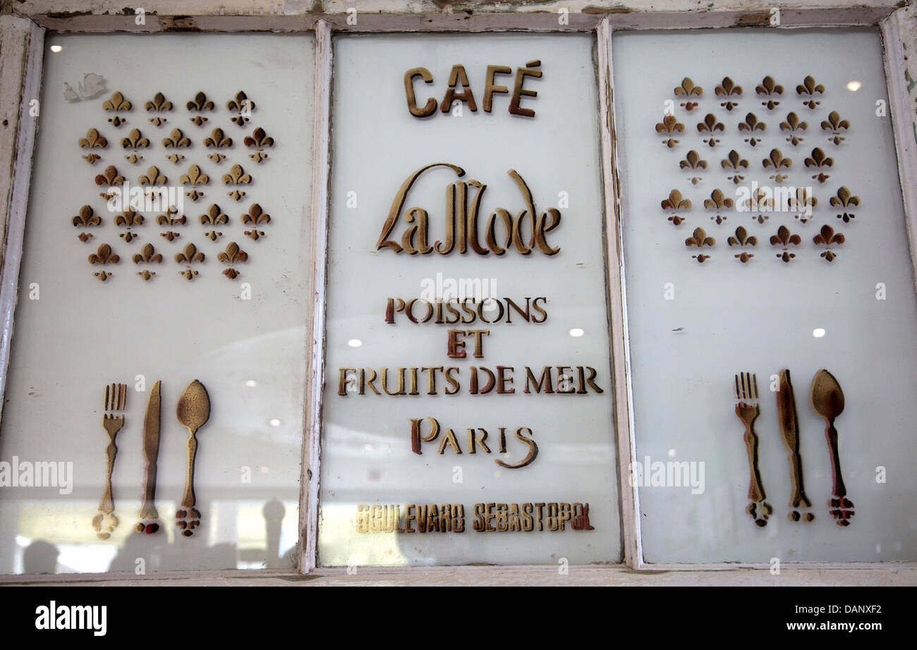 French Eatery Sign Stock Photo