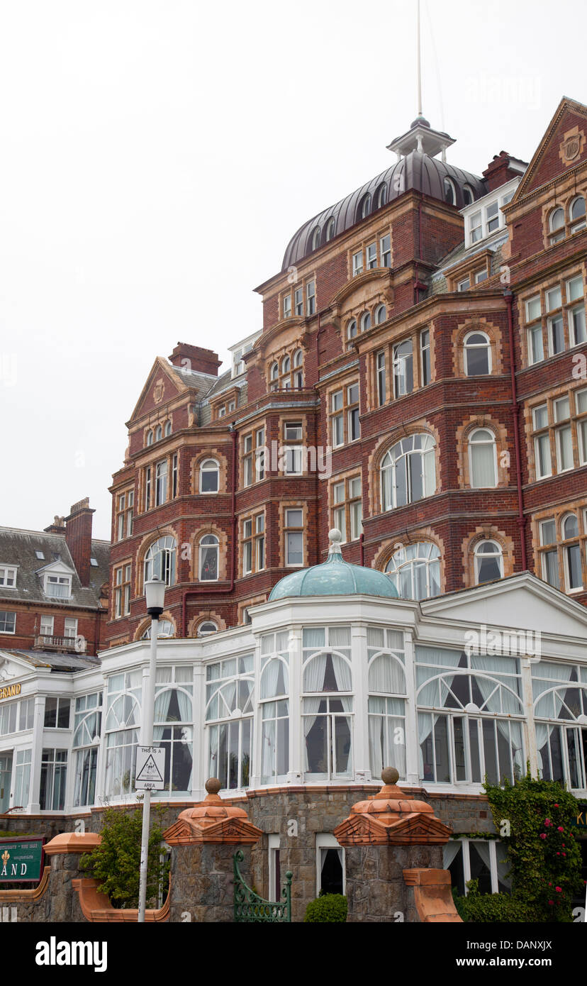 Th Grand Hotel on the Leas in Folkestone - Kent UK Stock Photo