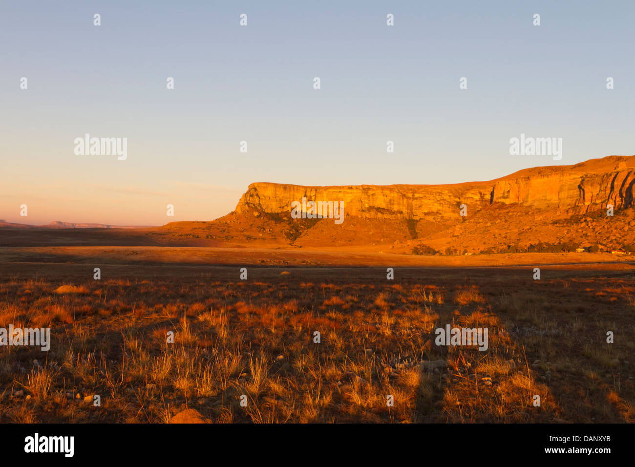 sunset landscape in Africa Stock Photo