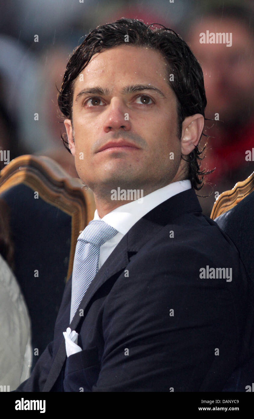 Prince Carl Philip attends the clebration of Swedish Crown Princess Victoria's 34th birthday at the sports arena in Borgholm, Sweden, 14 July 2011. Photo: Albert Nieboer/RoyalPress / NETHERLANDS OUT Stock Photo