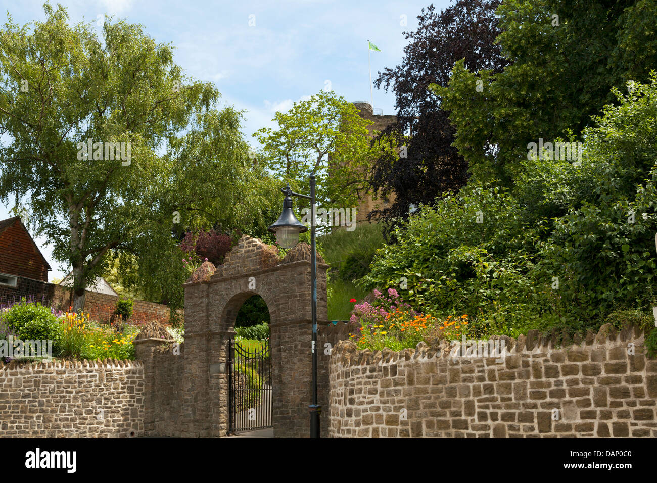 Gateway to Guildford Castle Grounds Surrey England Stock Photo