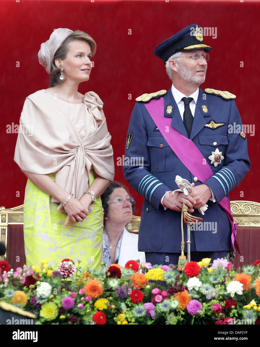 Crown Princess Mathilde, Crown Prince Philippe of Belgium attending the