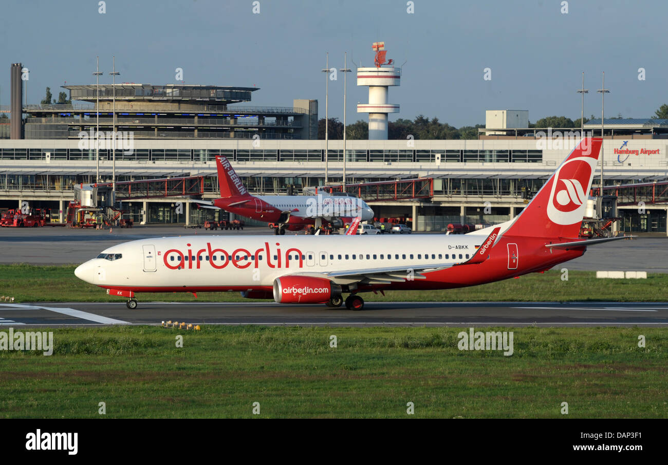 An Airplane Of The German Airline Air Berlin Departures At The Stock Photo Alamy