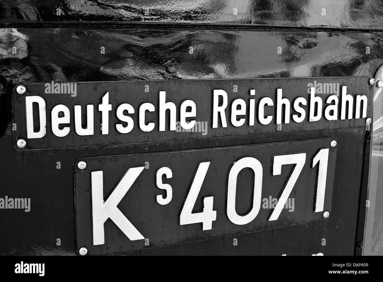 Sign of deutsche reichsbahn Black and White Stock Photos & Images