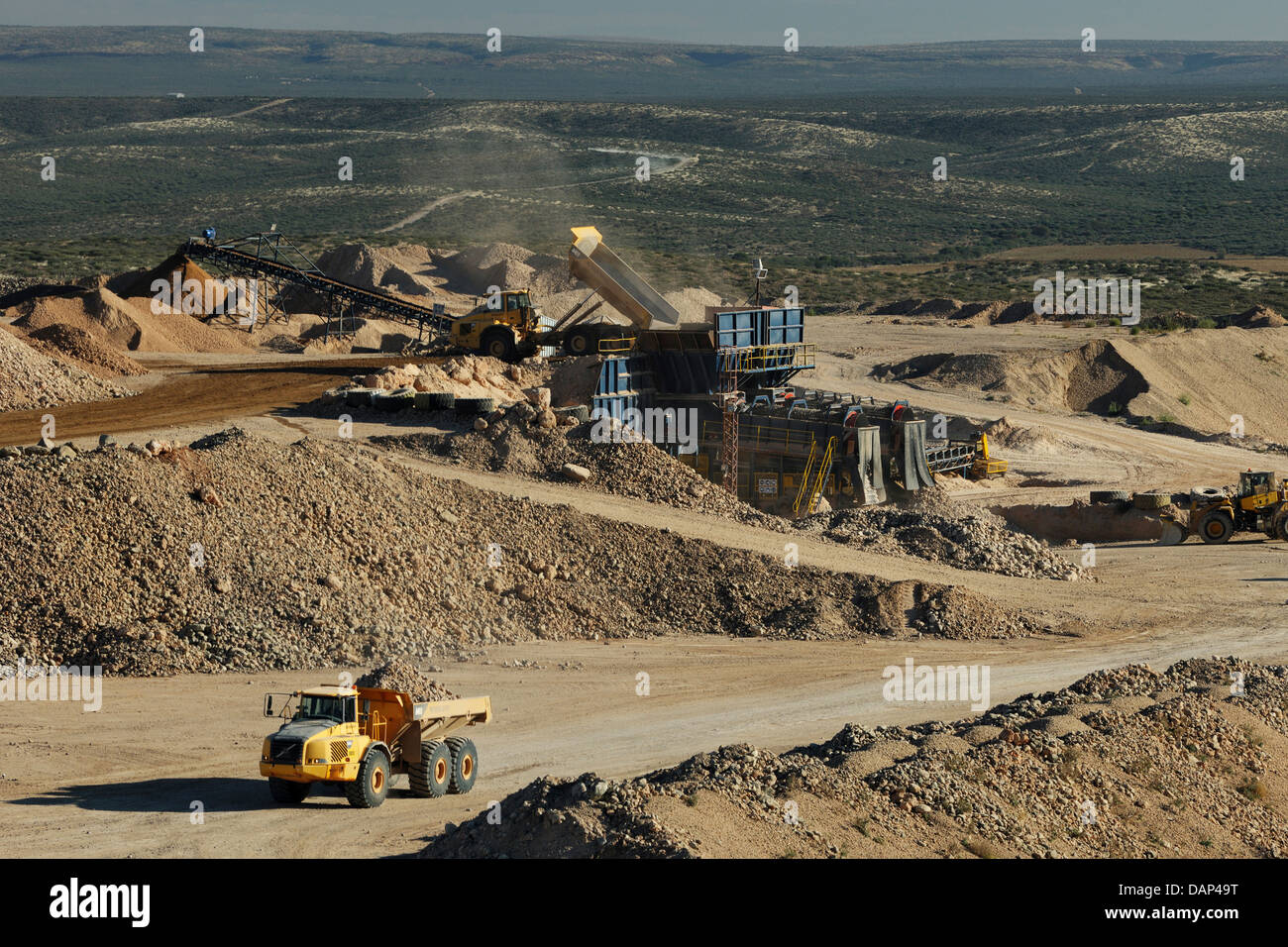 Saxondrift diamond mine plant and operations near Douglas, South Africa Stock Photo