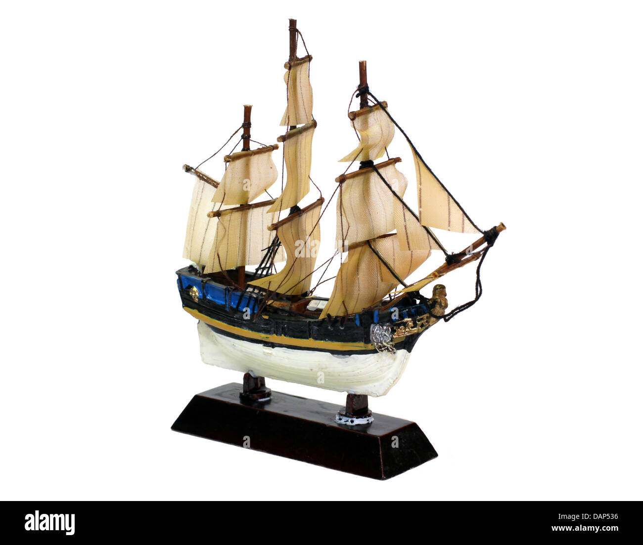 sailing vesse (ship) model isolated on white background Stock Photo