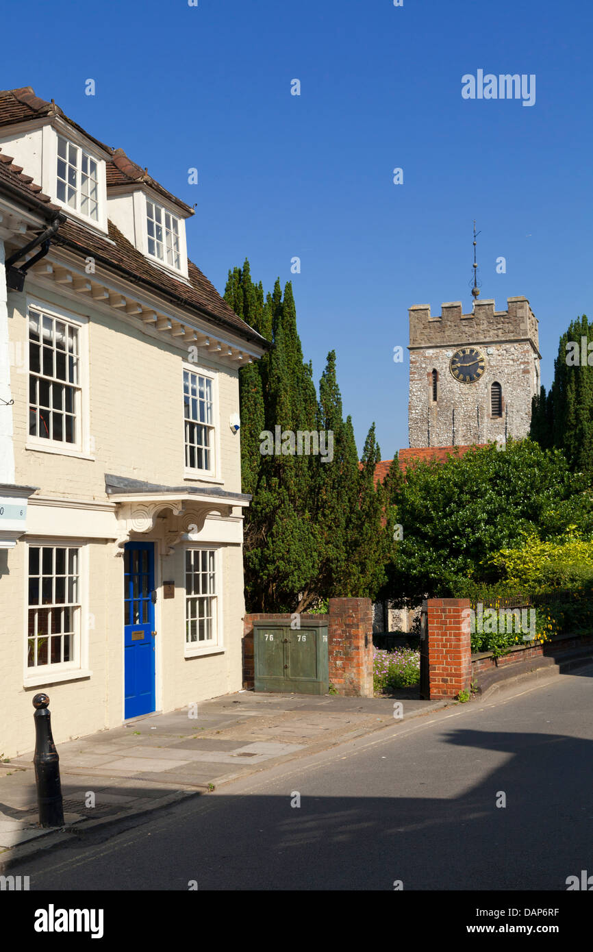 Old Cottages in Quarry Street Guildford Surrey England Stock Photo Alamy