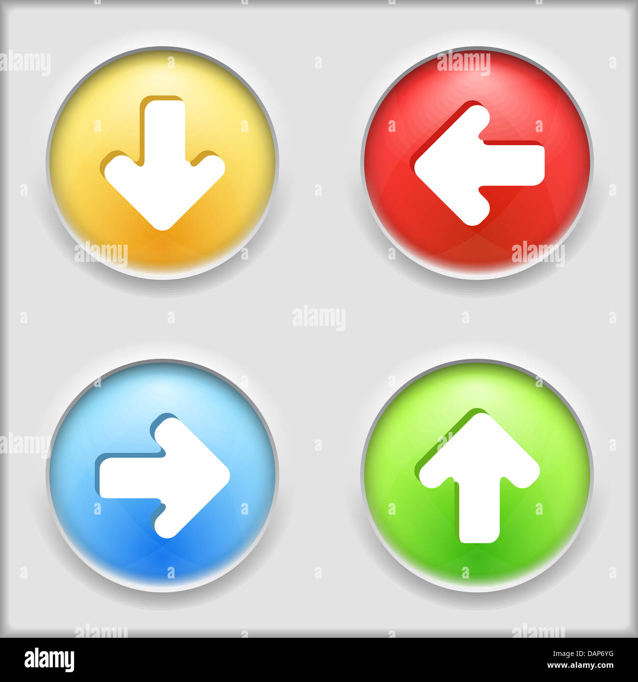 Set of buttons with arrows Stock Photo - Alamy