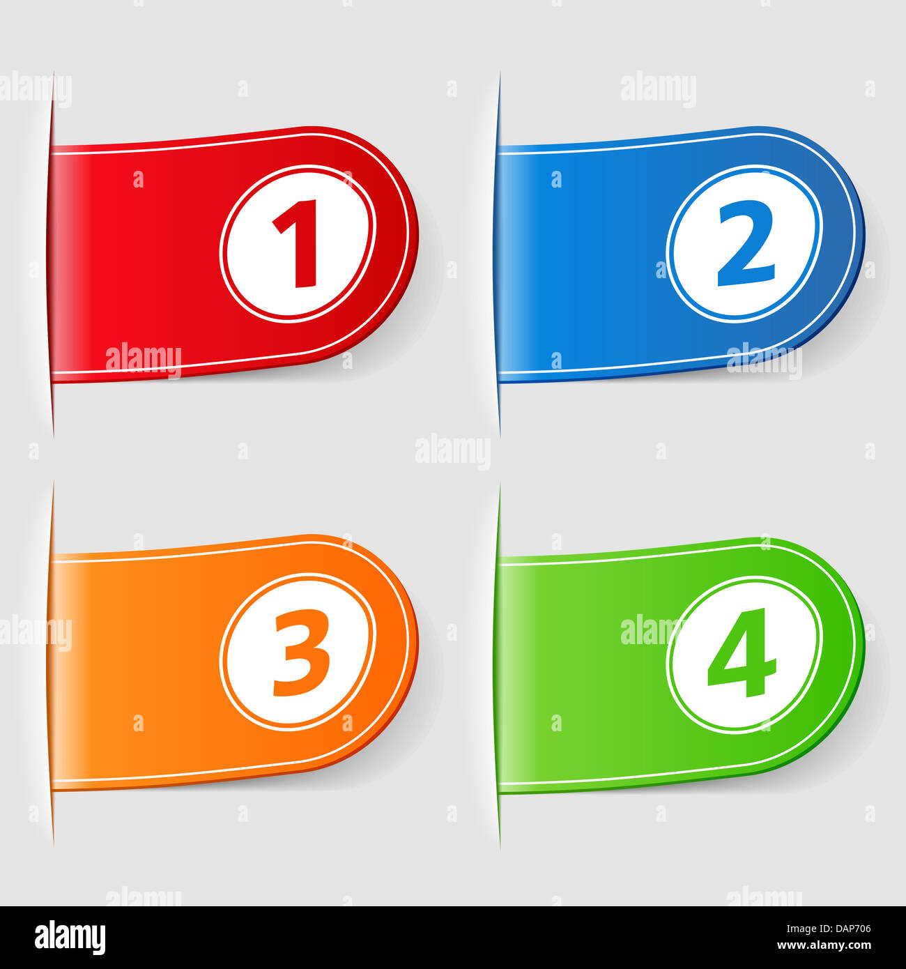 Ribbons with numbers Stock Photo Alamy