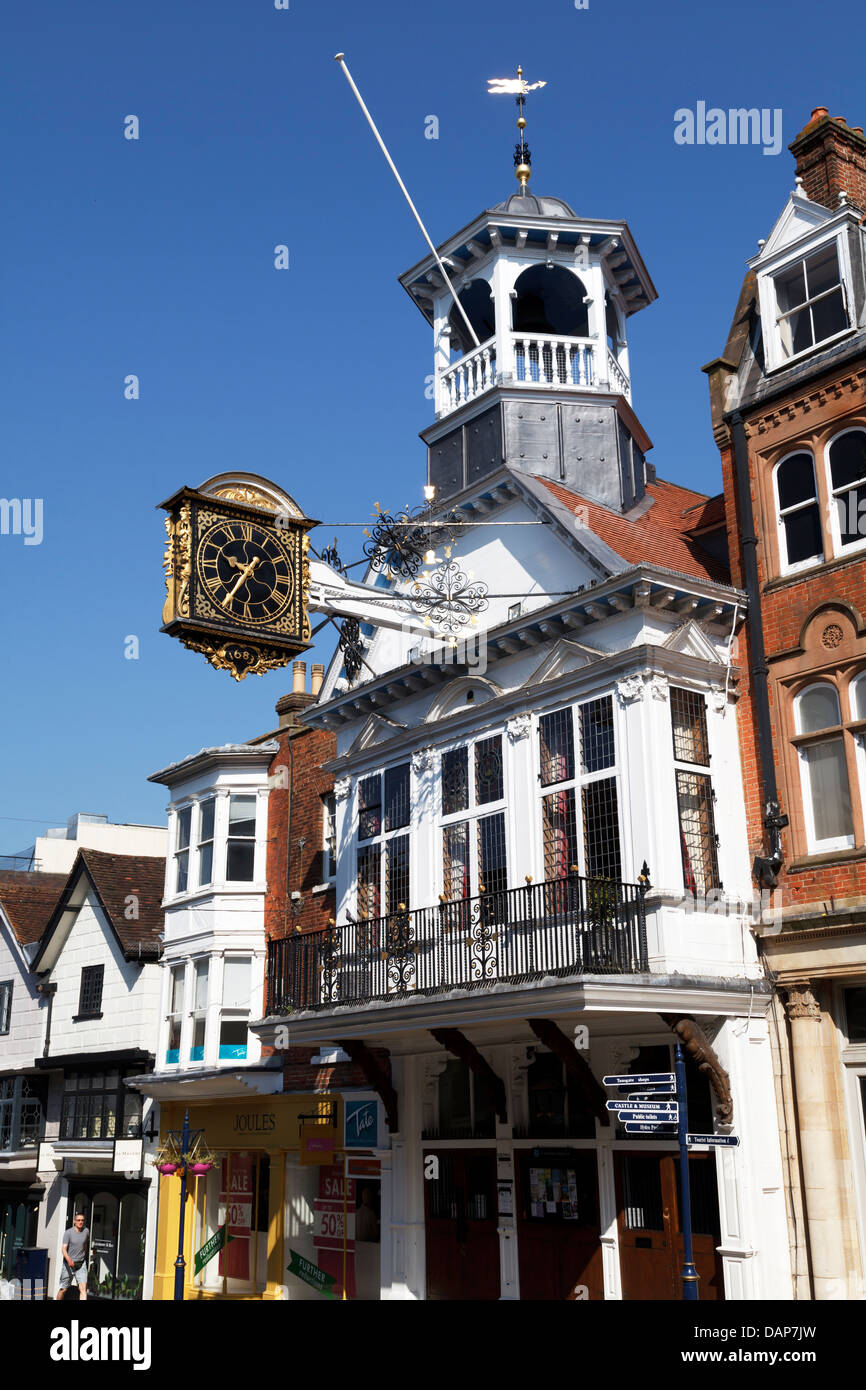 The Guildhall in Guildford High Street Surrey England Stock Photo