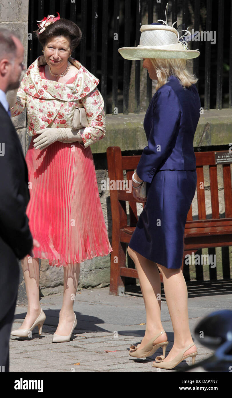 Princess Anne, The Princess Royal arriving for the wedding ceremony of Zara  Phillips and Mike Tindall in Edinburgh, Great Britain, 30 July 2011. Zara  is a granddaughter of the Queen, Mike Tindall