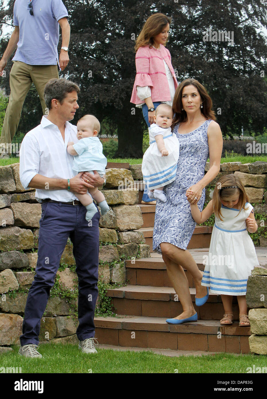 The Danish Royal Family members Crown Prince Frederik with son Prince Vincent, Crown Princess The Danish Royal Family members Crown Prince Frederik with son Prince Vincent, Crown Princess