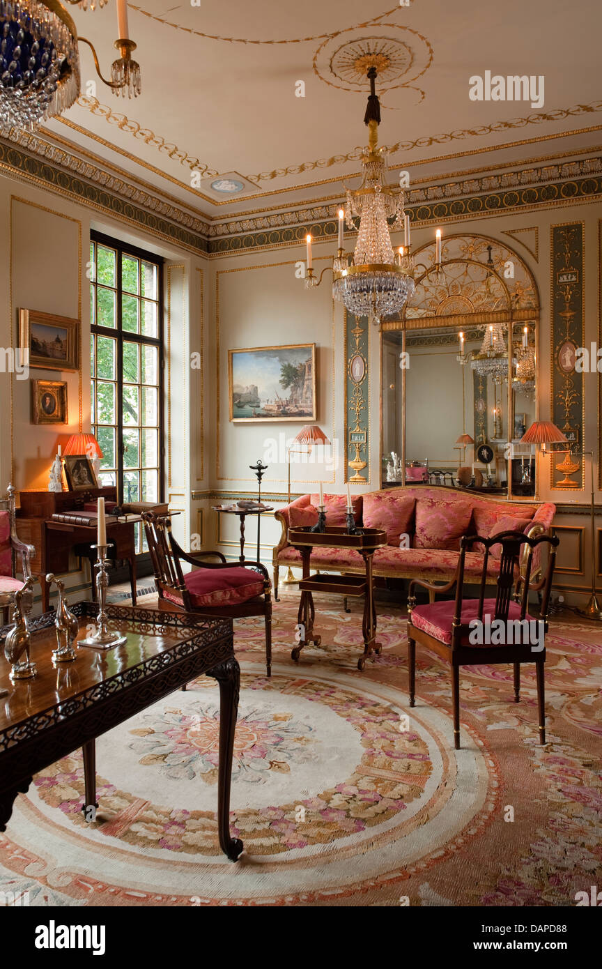 Neoclassical reception room in London UK Stock Photo Alamy