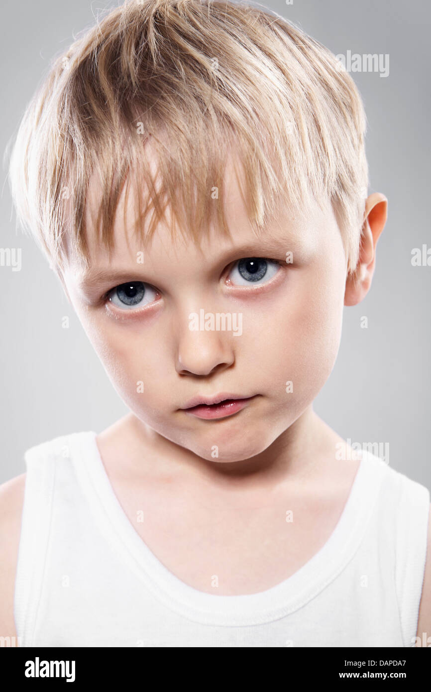 Boy looking away, close up Stock Photo - Alamy