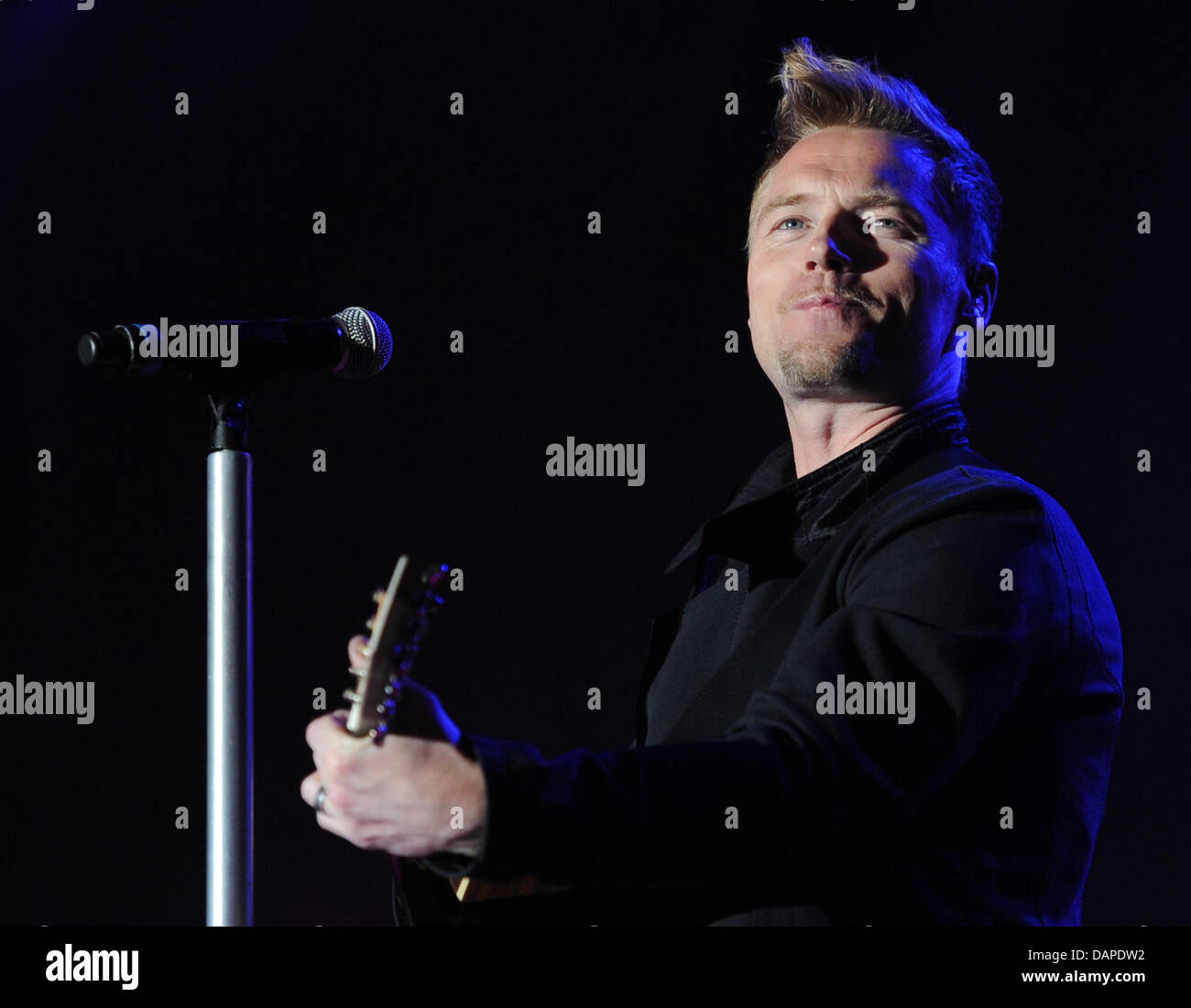 Irish singer Ronan Keating performs on stage at the summer festival of ...