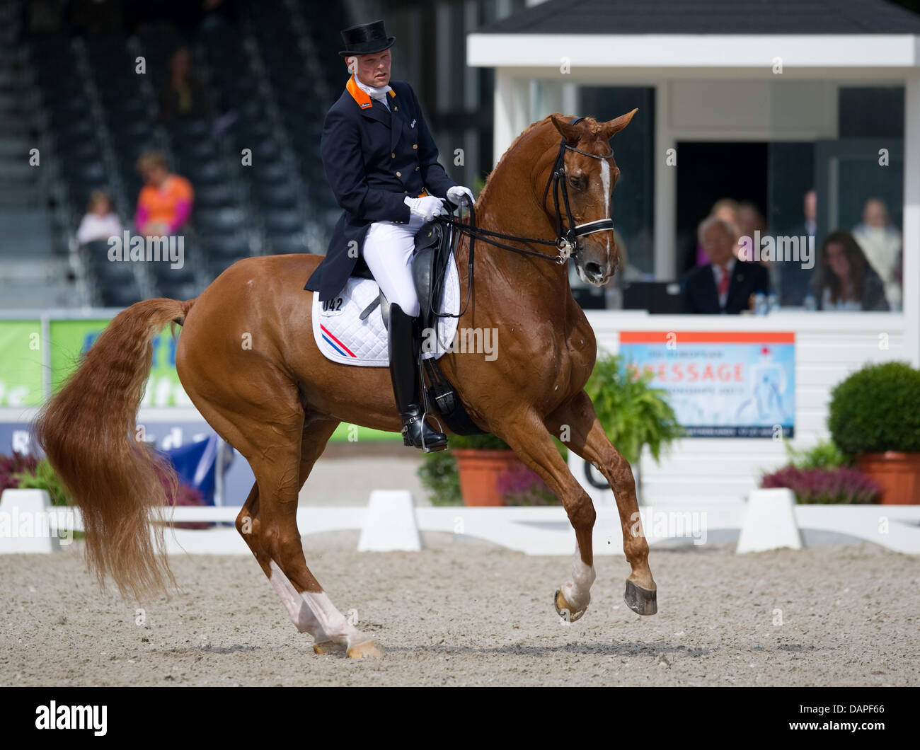 Sander Rider Dutch dressage rider Sander Marijnissen rides his horse Moedwill during ...