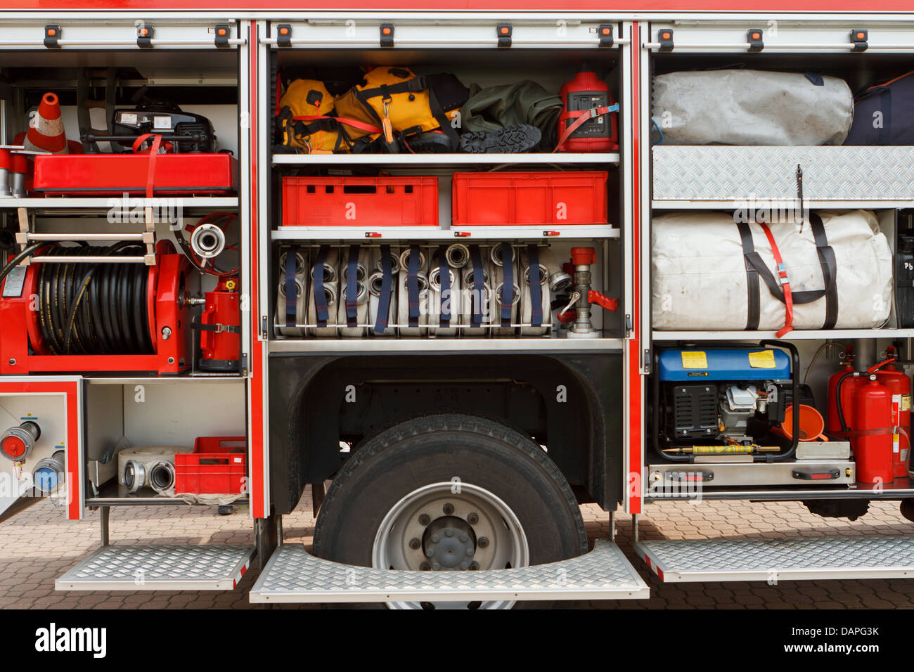Fire hose hydrant truck hi-res stock photography and images - Alamy