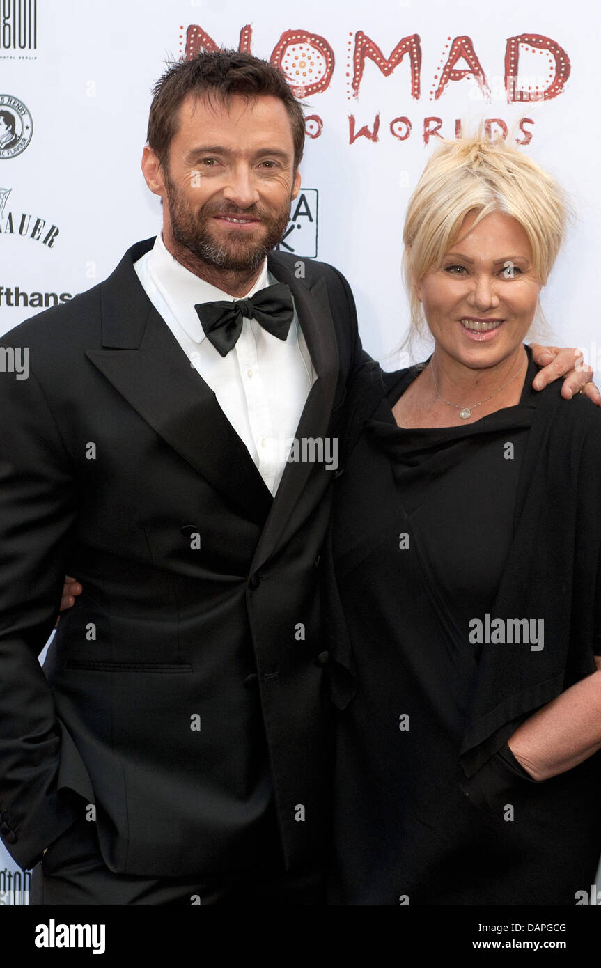 Australian actor Hugh Jackman and his wife DeborraLee Furness (R