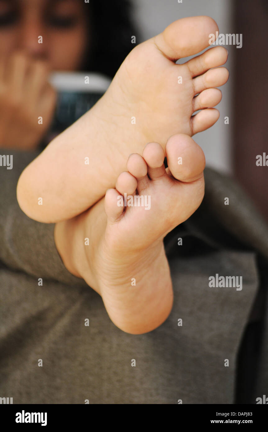 Feet of girl Stock Photo