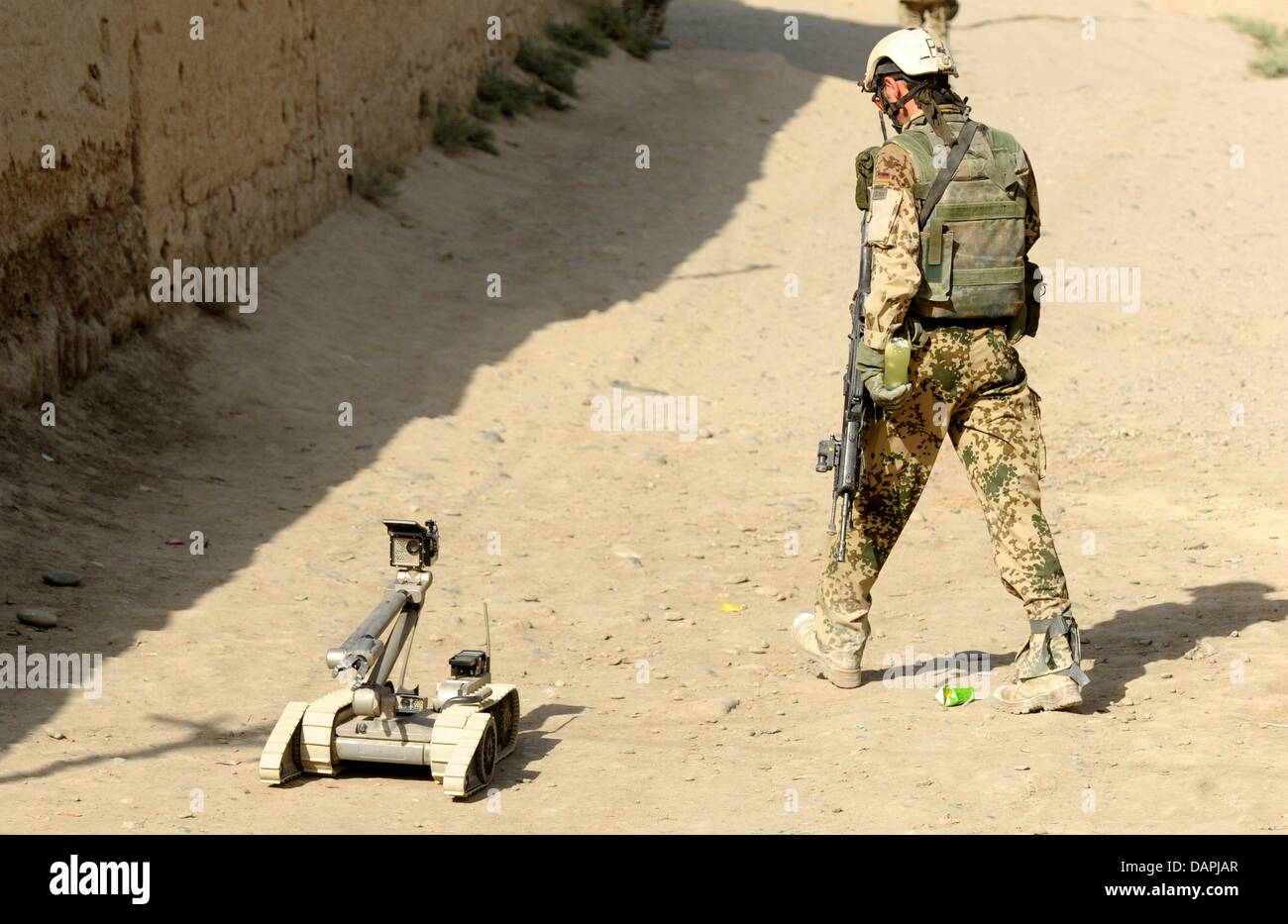 A radio controlled robot from the German Armed Forces bomb disposal