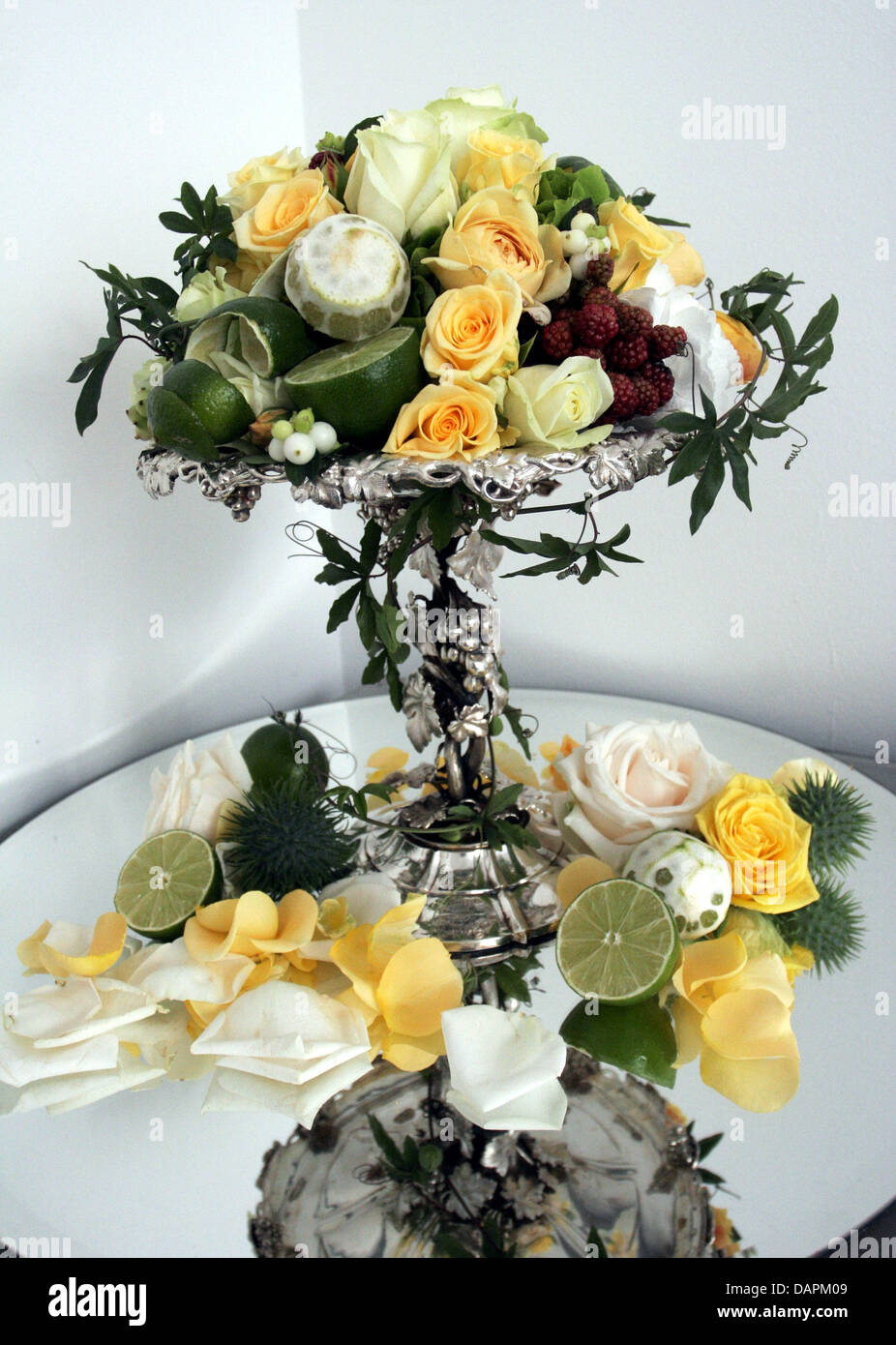 Floral decoration on silverware from the Hohenzollern Castle from 1850 of King Frederick William