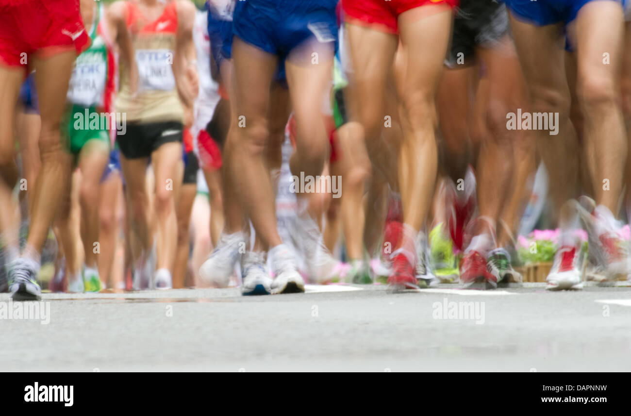 Athletes compete at a the Men's 20km Race Walk of 13th IAAF World ...