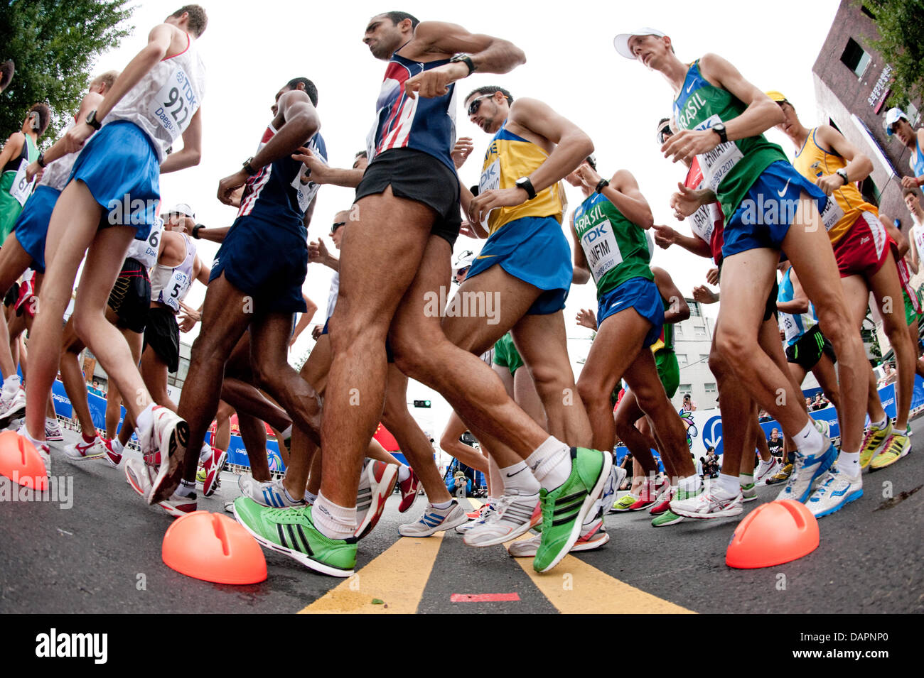 Athletes compete at a the Men's 20km Race Walk of 13th IAAF World ...
