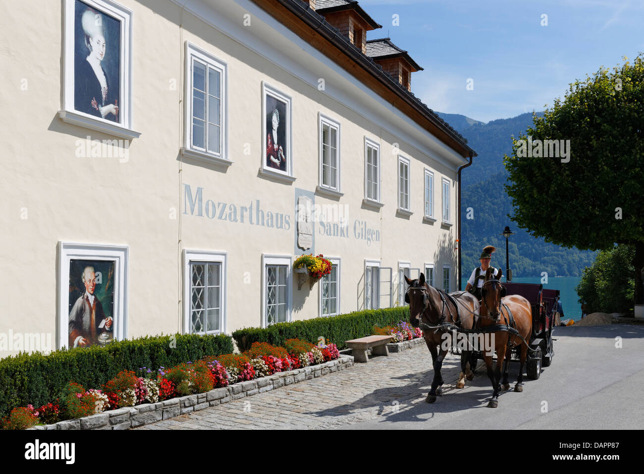 Austria Salzkammergut, View of Mozart house in St. Gilgen Stock Photo Alamy