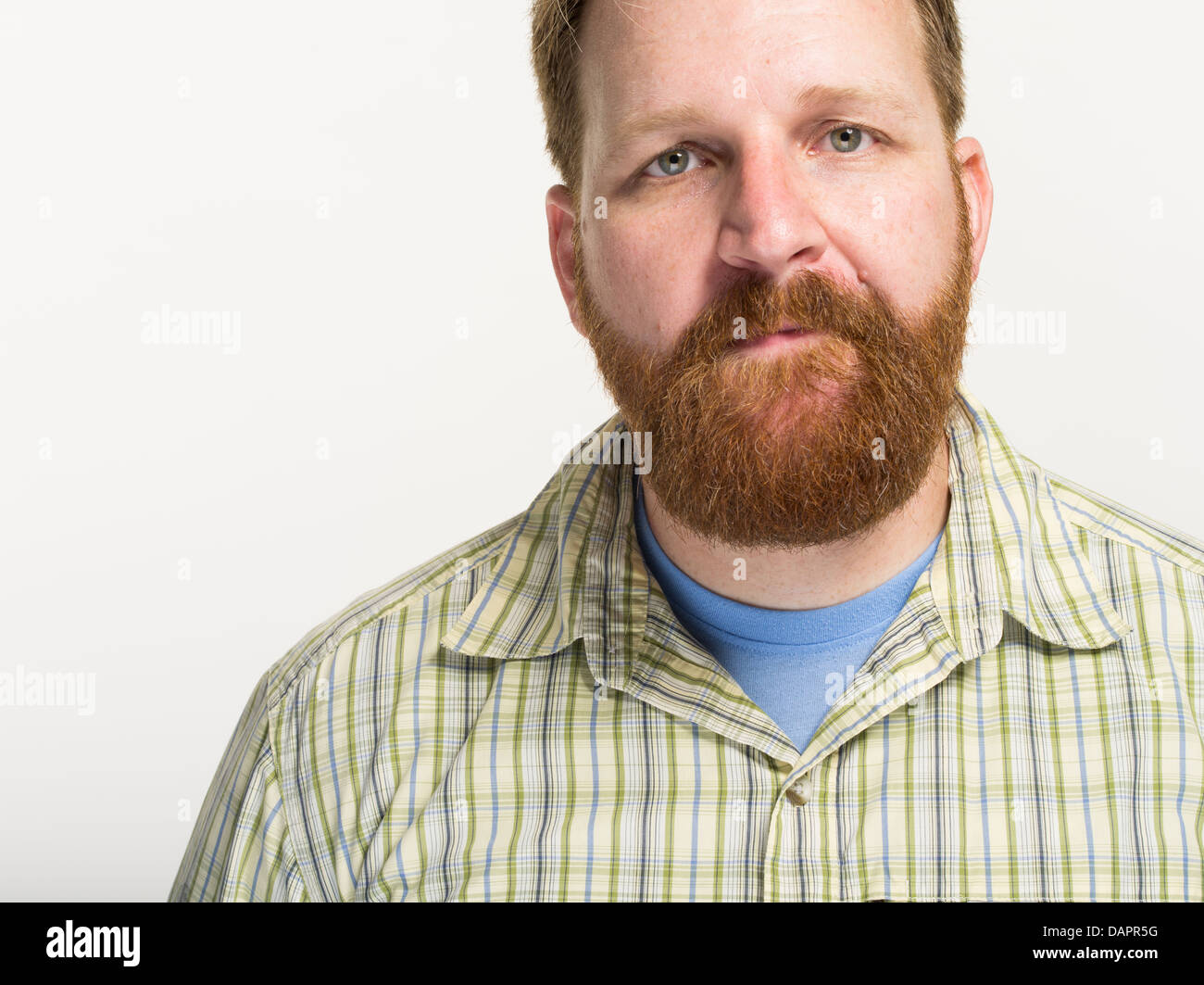 Man with beard looking tired / sleepy Stock Photo