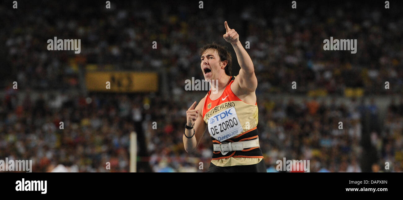 Matthias De Zordo Of Germany Celebrates In The Javelin Throw Final At ...