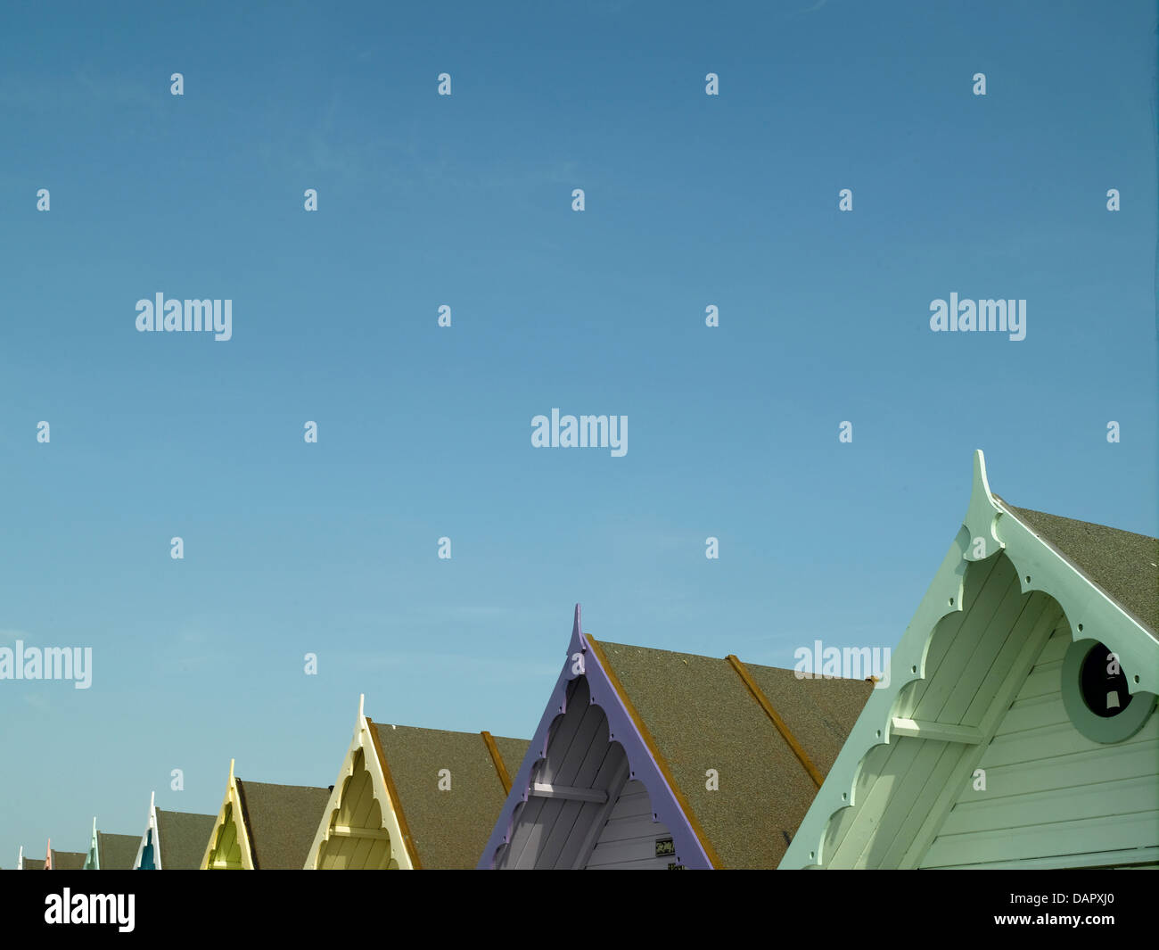 Beach Huts, West Mersea Island, Essex Stock Photo Alamy