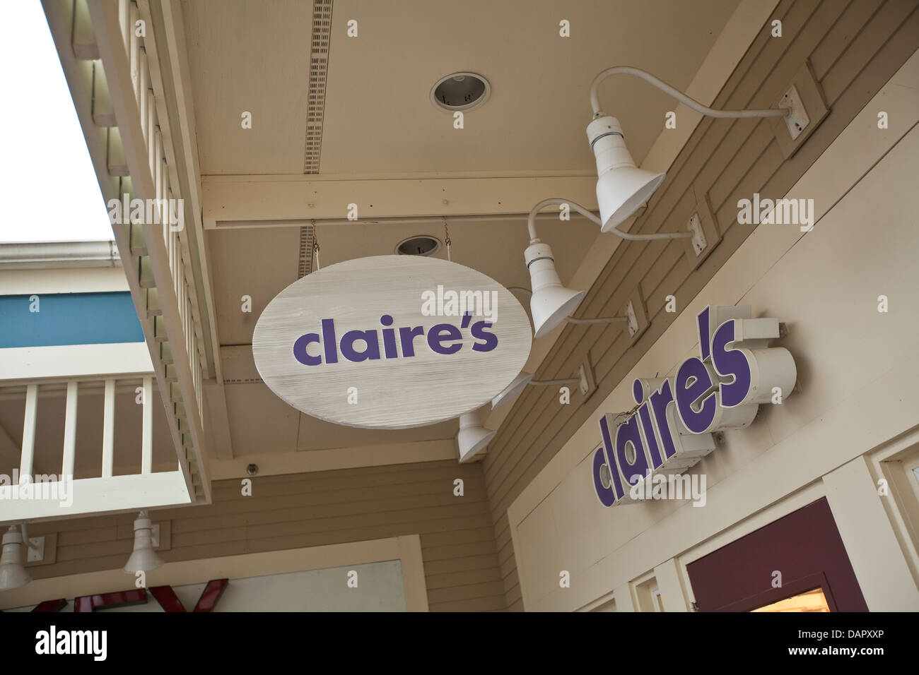 A Claire's store is pictured at the Settlers' Green Outlet Village in