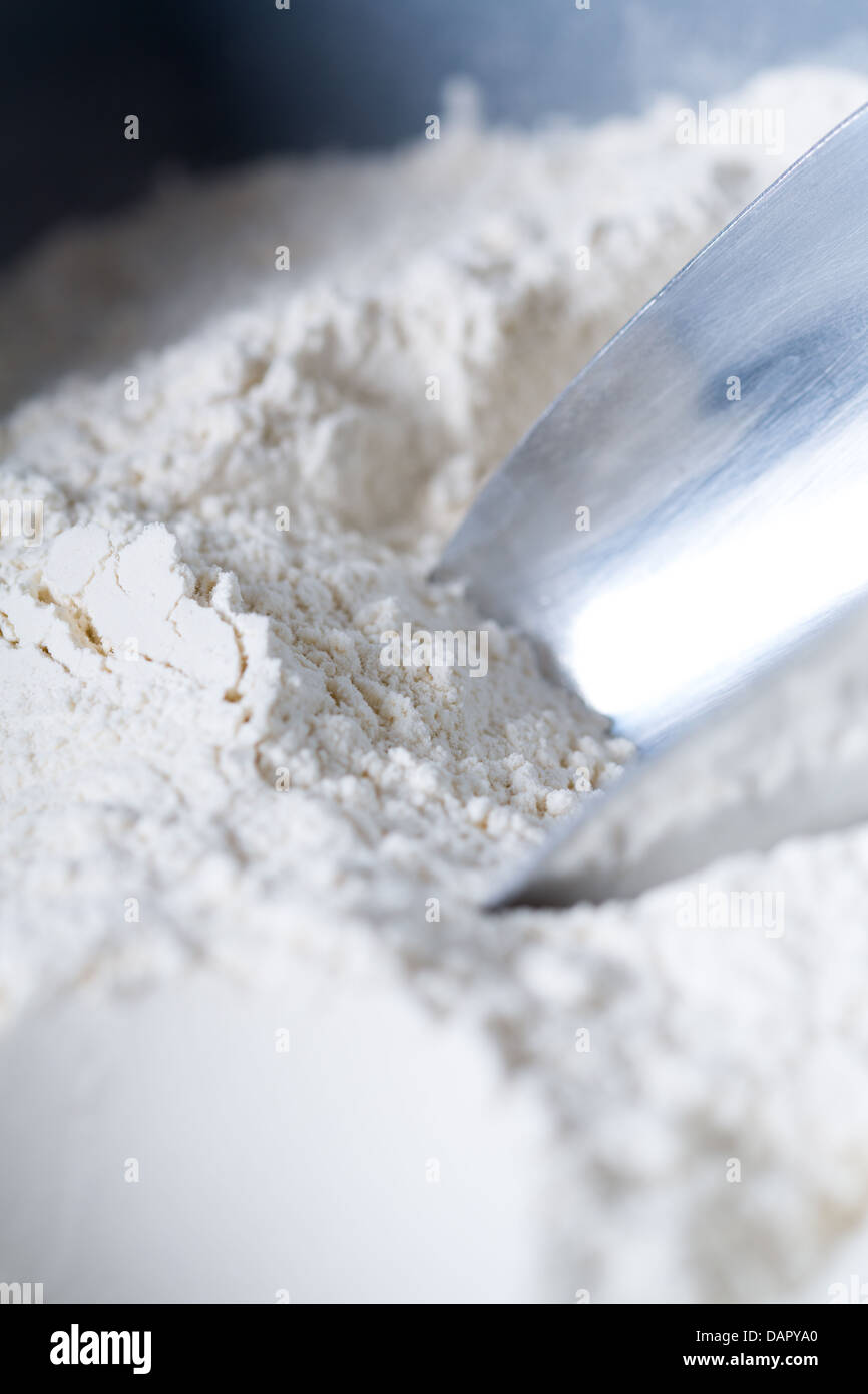 White flour macro Stock Photo