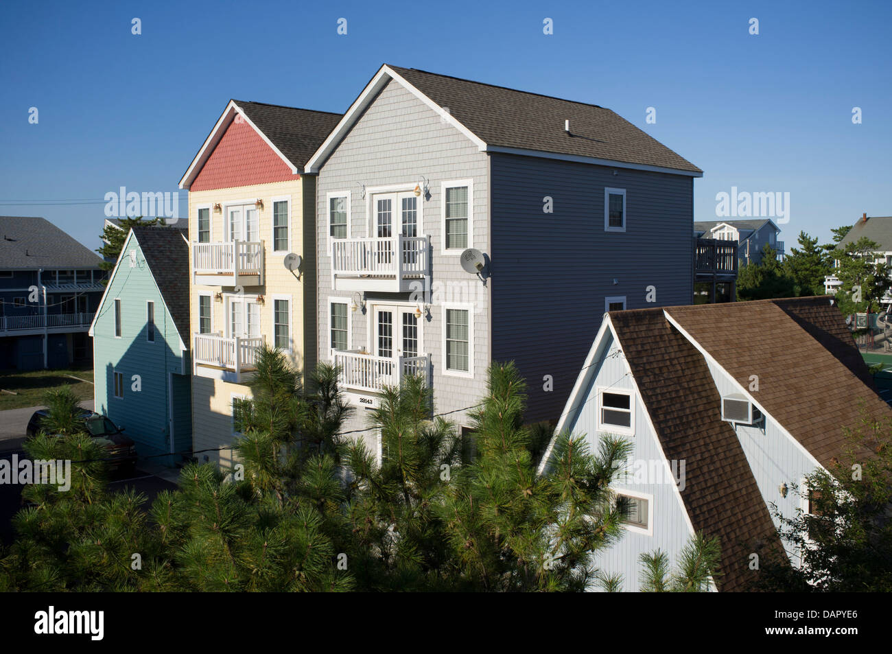 Beachfront condos at Dewey Beach, Delaware Stock Photo Alamy