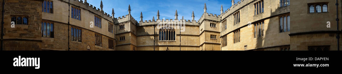 Panorama of the Bodleian Library Divinity School, Oxford Stock Photo