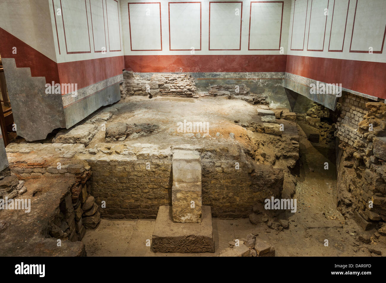 England, Somerset, Bath, Roman Baths, The East Baths, Changing Rooms ...