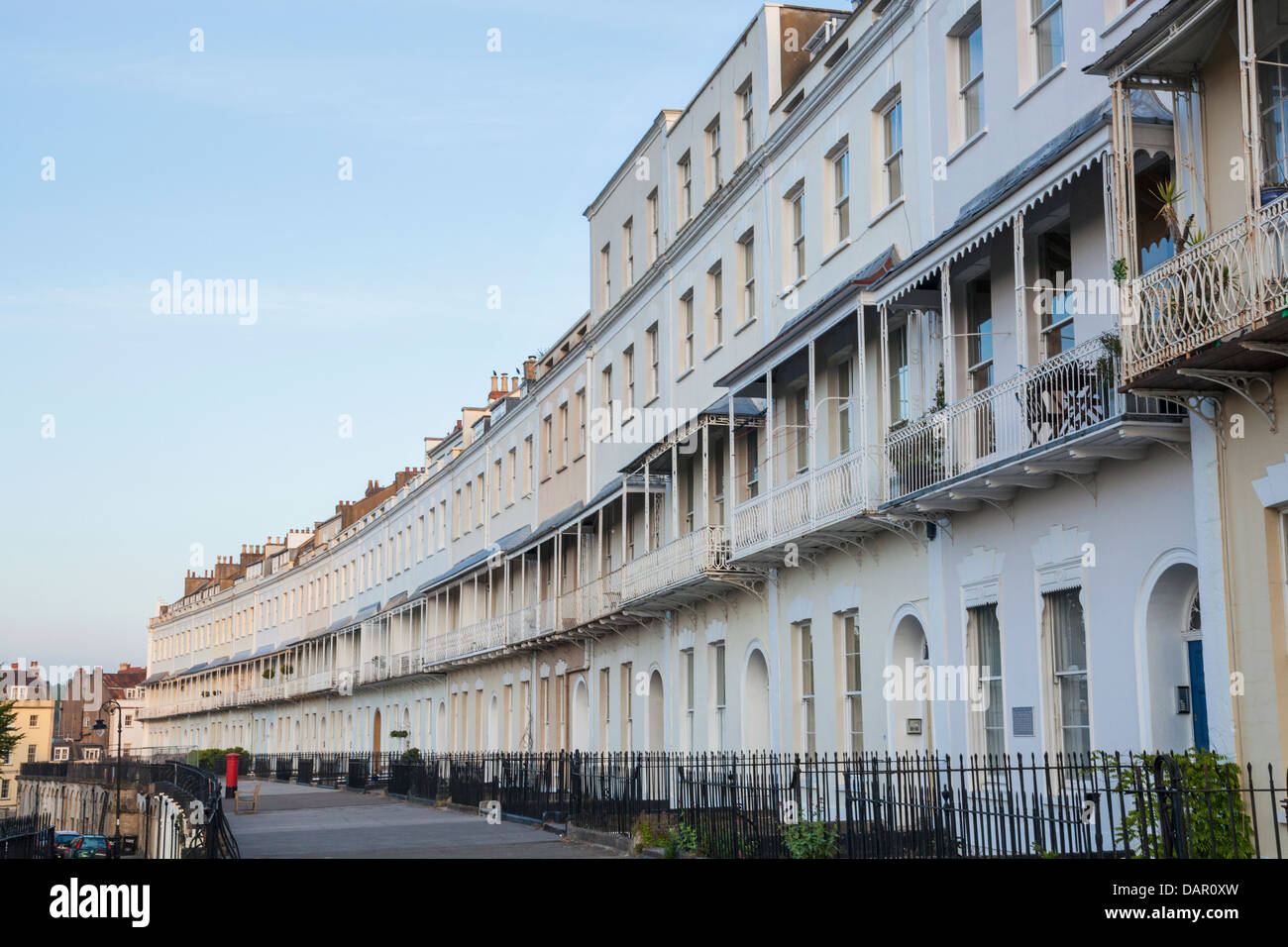 England, Somerset, Bristol, Clifton, Royal York Crescent Stock Photo