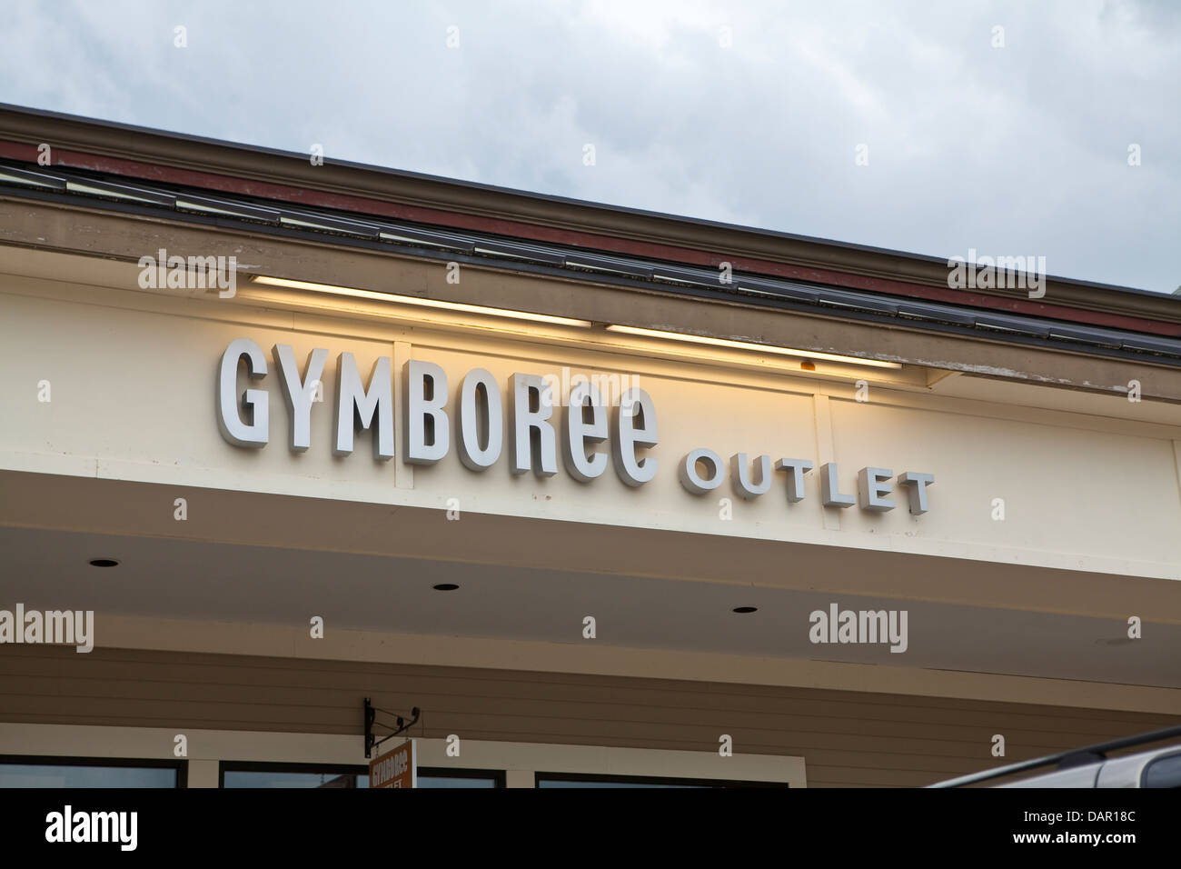 A Gymboree Outlet store is pictured at the Settlers' Green Outlet Village in North Conway Stock Photo