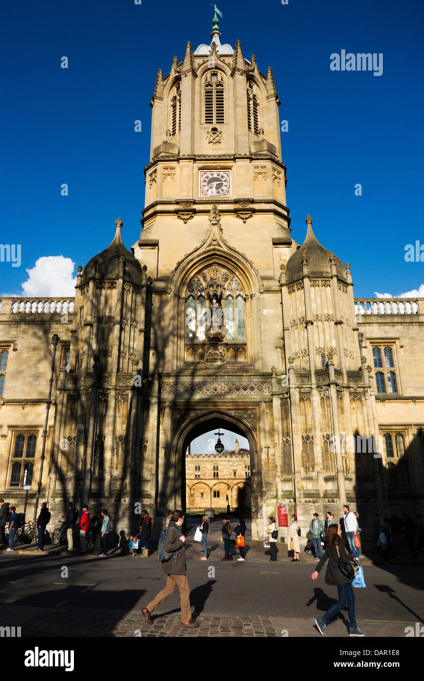 Tom Tower at sunset - Christ Church College, Oxford Stock Photo