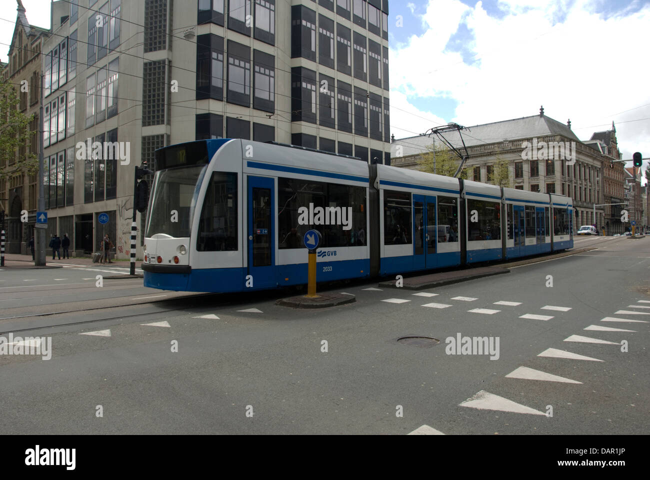 Netherlands Amsterdam Bendy Bus Stock Photo Alamy