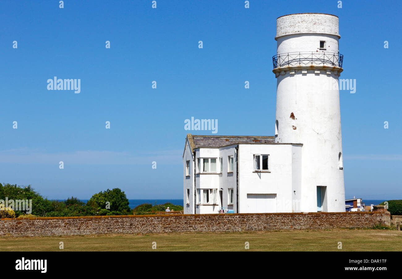 A view of the lighthouse on the clifftop at Hunstanton, Norfolk ...