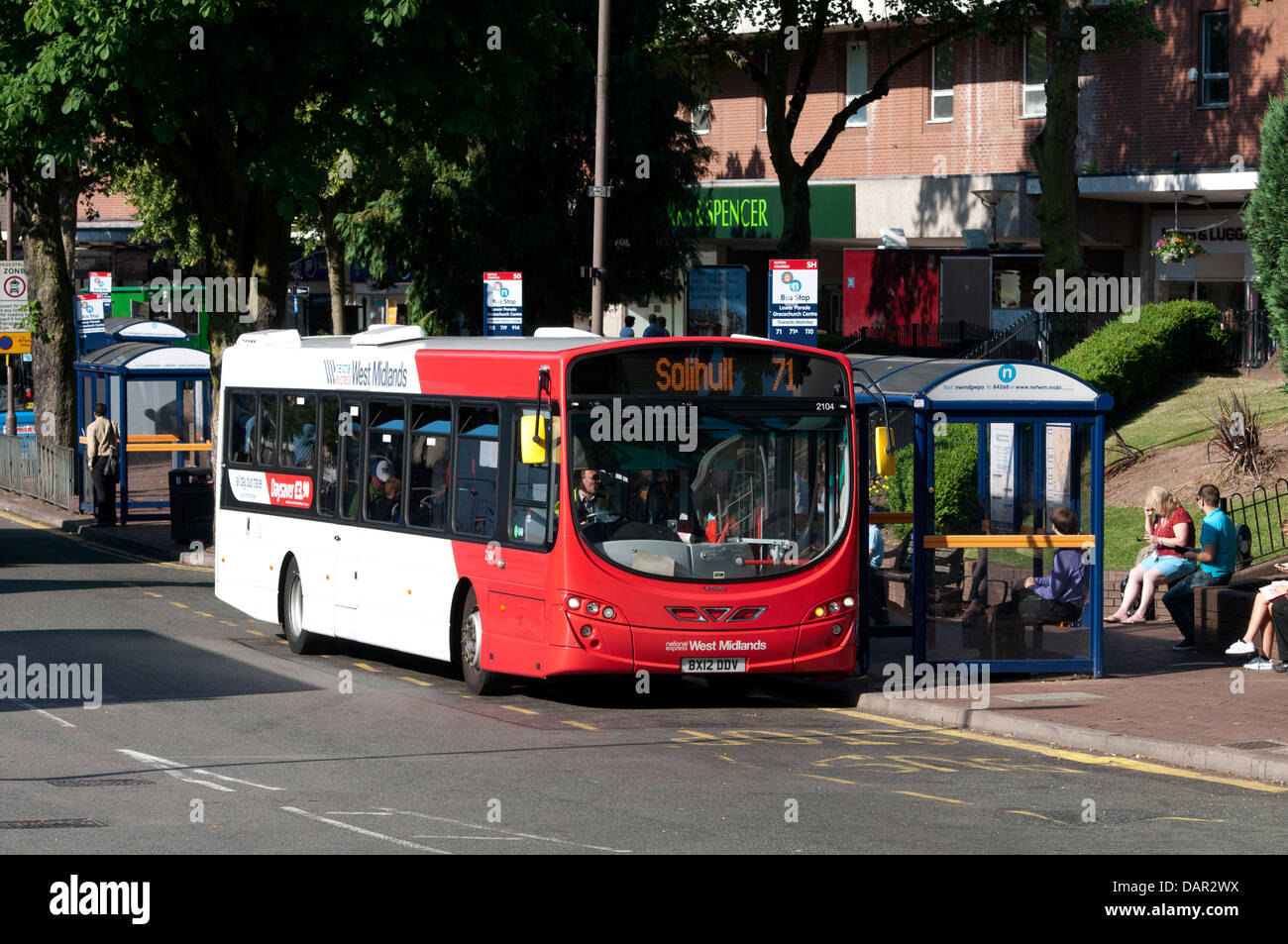 National Express West Midlands bus, Sutton Coldfield town centre, UK